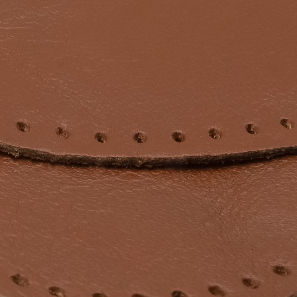 Заплатки пришивные из кожи, овал 8х10,9см с перфорацией, 2 шт, 100% кожа, 02 светло-коричневый, 9124