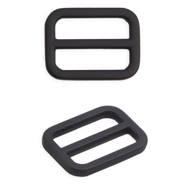 Рамка регулировочная металл литая 15 мм /19х15 мм, ⌀2 мм/, черная резина, 4 шт