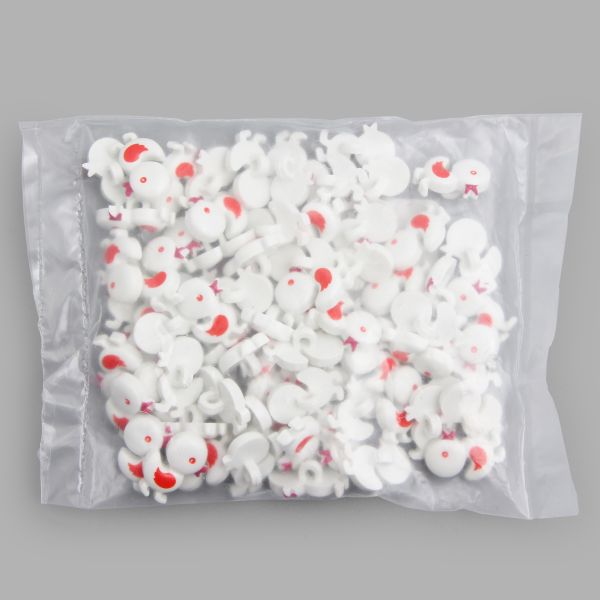 Пуговицы детские Цыпленок 28/1 (032 белый) QN155-W2, 72 шт