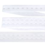 Застежки для бюстгальтера текстильные на ленте (2 ряда) 40 мм / 5 метров, шаг 15 мм, 02 белый