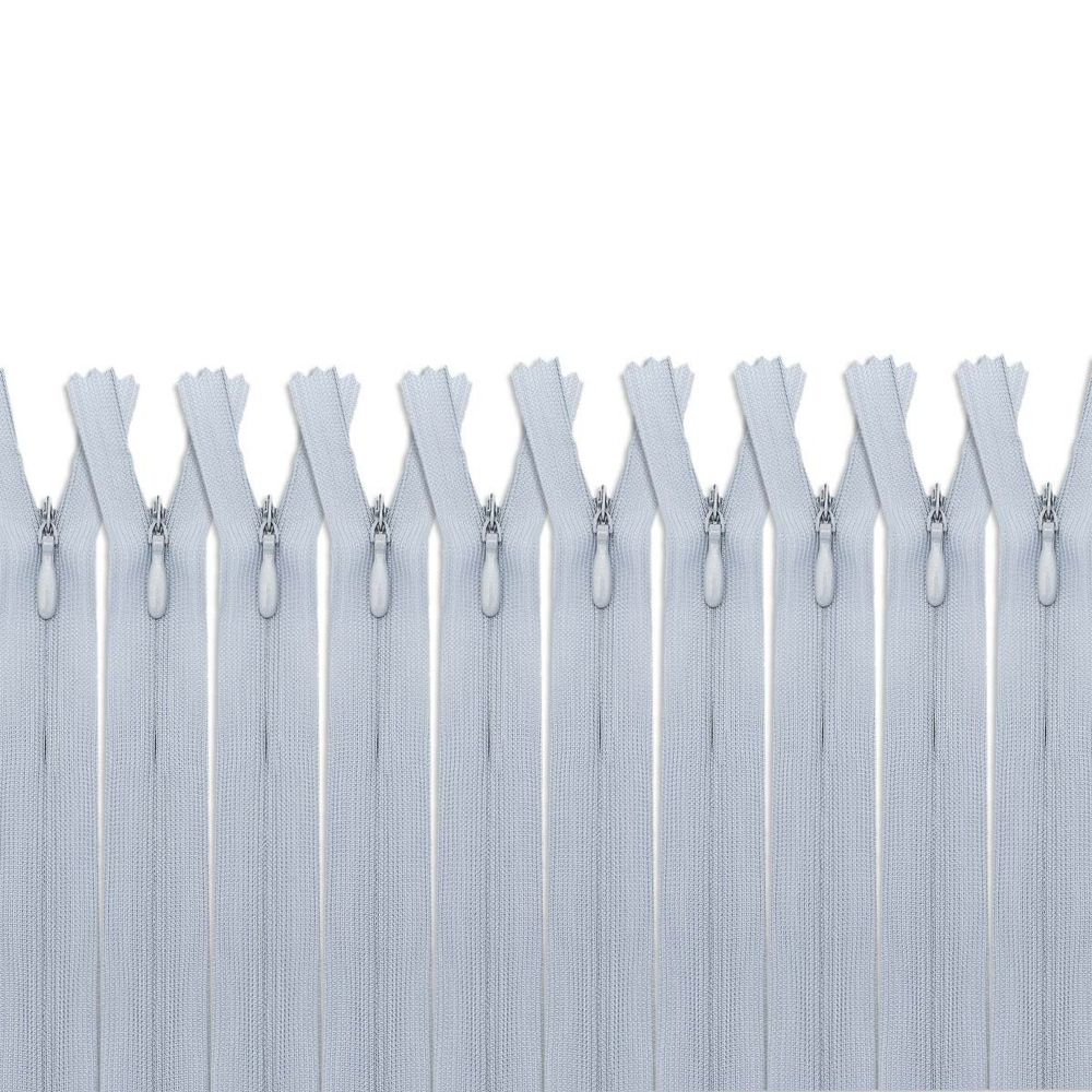 Молния потайная (скрытая) Т3 (3 мм) 1 зам., н/раз., 50 см, серо-голубой, 31281 / 50, 10 шт