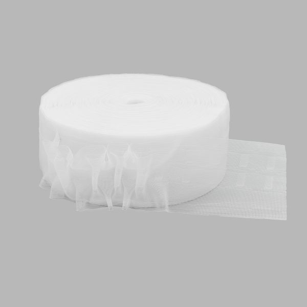 Лента (тесьма) шторная: сборка вафельная (1:2.5) 80 мм / 100 метров, 420201