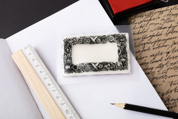 Штамп 5.8х8.4 см, 04 Рама с цветами и листьями, Mr.Painter TSM-05