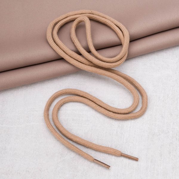 Шнурки круглые с металлическим наконечником ⌀5.0 мм / 130 см, 100 шт, 36 коричневый