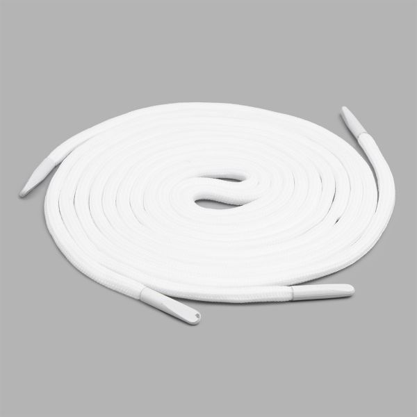 Шнурки круглые с металлическим наконечником 4.0 мм / 130 см, 1 пара (2 шт), белый, 6220-0133