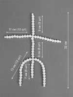 Скелет для игрушки с хвостом 32 см, передние лапы 10 звеньев 11см задние лапы 12 звеньев -13см