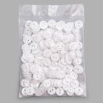 Пуговица 18L (11мм) 2 прокола, пластик (белый), БС1743, 12 шт