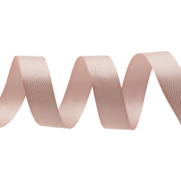 Лента декоративная ёлочка 25.0 мм / 20±1 метров, 17 пепельно-розовый