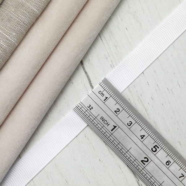 Лента репсовая (в рубчик) 12.0 мм, 18.28м, (аналог 7702720) (001 белоснежный)