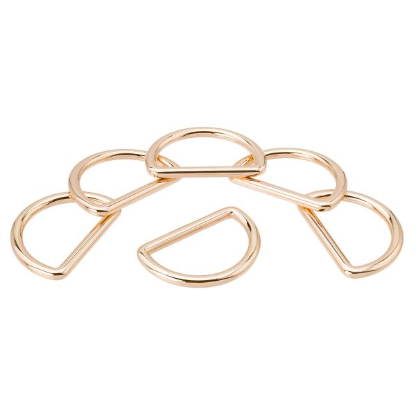 Полукольцо литое металл 25мм (32х21мм), золото, MB2328, 6 шт