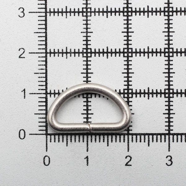 Полукольцо сварное металл внутр. 15 мм (внешн. 20х12 мм, ⌀2.5 мм), 100 шт, серебро ГР, 6066
