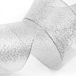 Лента металлизированная 50.0 мм / 22.85±1 метра, цв. серебро, Magic4Hobby, упак. 2 шт