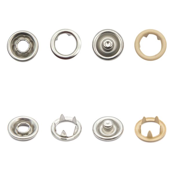 Кнопка рубашечная (джерси) открытая ⌀9.5 мм, ≈144 шт, МЕТАЛЛ, эмаль, 291 св.бежевый матовый, NEW STAR