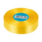 Лента атласная 1-сторонняя 25.0 мм / 33±2 метра, 128 желтый, Gamma