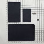 Набор заплаток пришив. из кожи, прямоуг-к 4х6,4см, 6х9,6см, 8х12,7см, с перфорацией, 3 шт (05 темно-синий), 9403