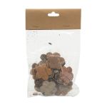 Декоративные элементы из коры дерева "Цветочек", 3см, 30 шт/уп, нат/дерево