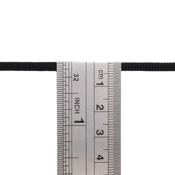 Шнур плетеный ⌀4.0 мм / 200 метров, обувной, черный