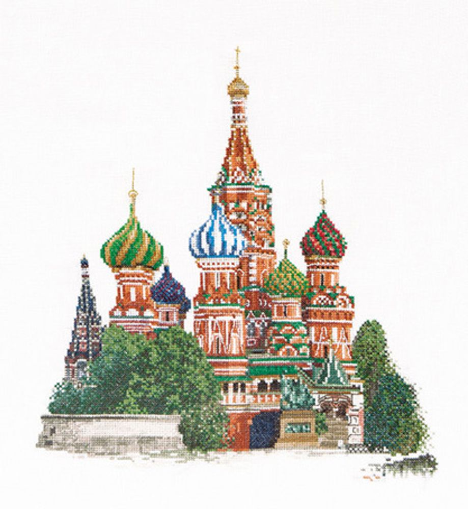Thea Gouverneur, Собор Покрова Пресвятой Богородицы, что на Рву, канва лен 36 ct, 34х37 см /TOS/