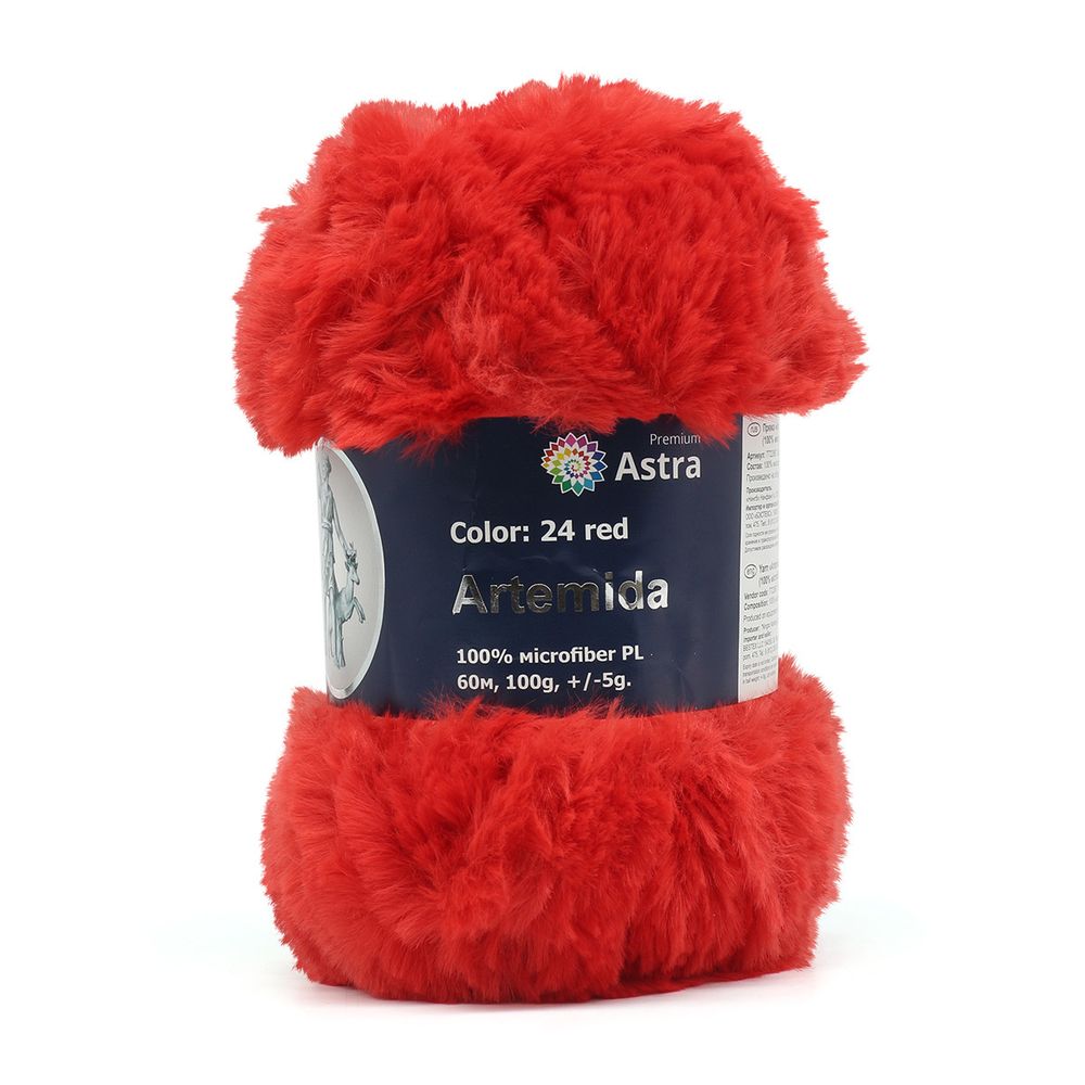 Пряжа Astra Premium (Астра Премиум) Артемида / уп.3 мот. по 100 г, 60 м, 24 красный