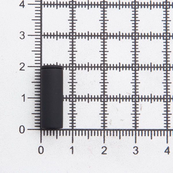 Наконечник для шнура металл 20,7х7 мм, металл, черная резина, 6660-0073, 20 шт