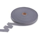 Тесьма брючная двухсторонняя 16 мм, 50 м, 3.5 г/м, св.серый