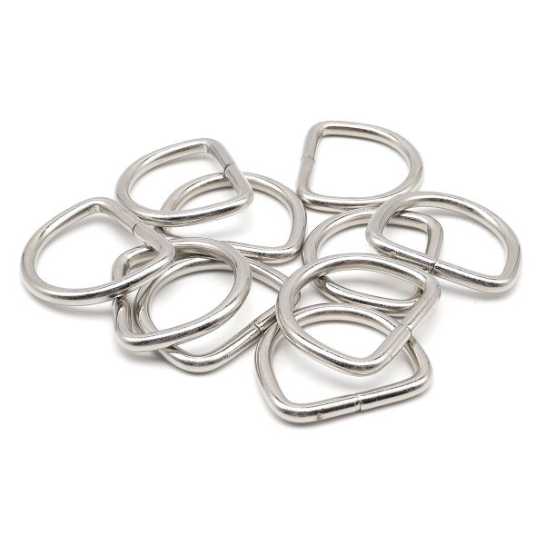 Полукольцо сварное металл внутр. 35.5 мм (внешн. 45.5х40 мм, ⌀5 мм), 10 шт, никель, Р-06-05В(242-01)