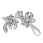 Сутажная застежка, 9 см (серебро), NO.3, 5 шт