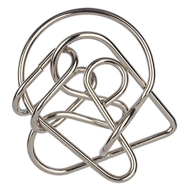 Головоломка металлическая, 1 шт, Сердце 3 элемента, Delfbrick DLM-40