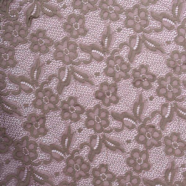 Кружево бельевое эластичное 400 мм / 3.4 метра, цвет шиншилла