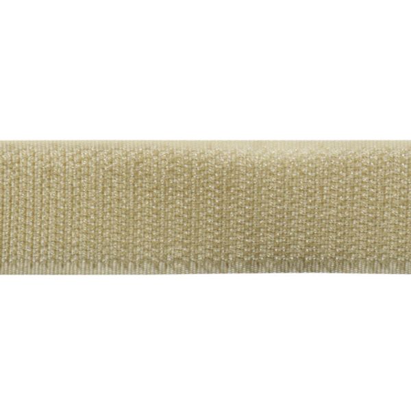 Лента контактная липучка (велкро) пришивная 25 мм / 25 метров, 30 бежевый, КРЮЧОК, качество 