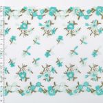 Кружево на сетке широкое 180 мм / 14 м, ±1 Турция, ментоловый, Gamma GCKM-180-06