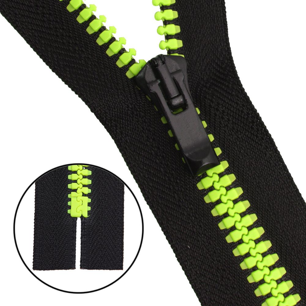 Молния трактор Arta Т6 (6 мм) 1 зам., н/раз., 18 см, Neon, цв. 077 черный / 098 люминесцентный, уп.10 шт