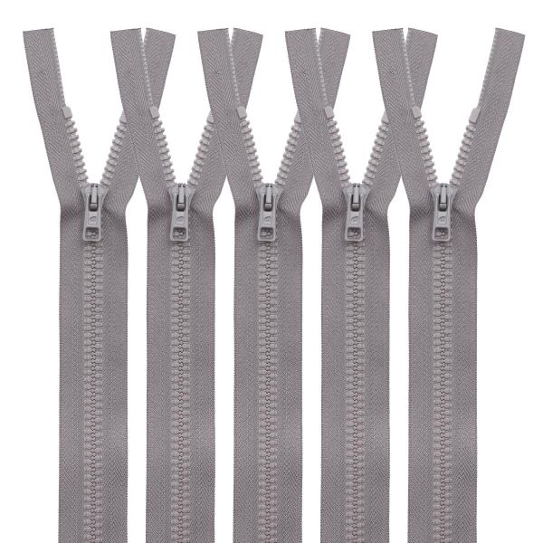 Молния трактор Arta Т6 (6 мм) 1 зам., разъем., 75 см, цв. 217 серо-коричневый, 5 шт