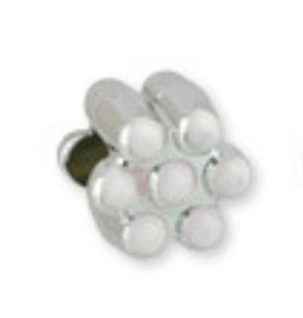 Бусины акрил 10х8 мм, 5 шт, №01 белый, Zlatka BLM-04