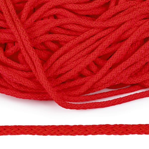 Шнур полипропилен круглый ⌀6.0 мм / 100 метров, пп6 для люверсов пикколо, красный