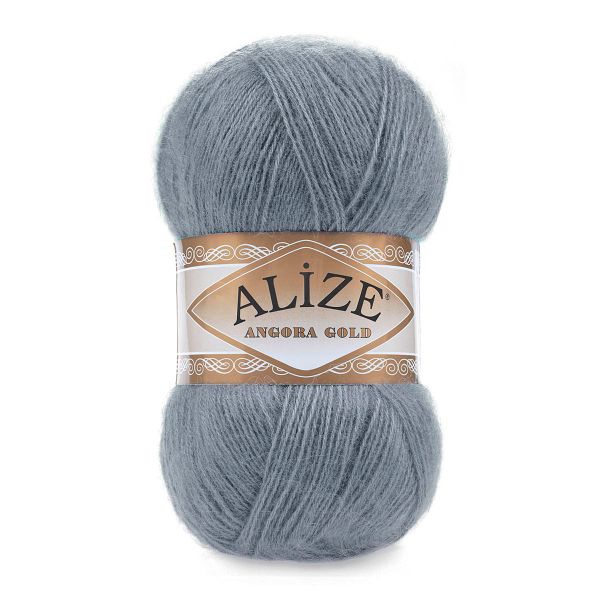 Пряжа Alize (Ализе) Angora Gold / уп.5 мот. по 100 г, 550м, 087 серый A