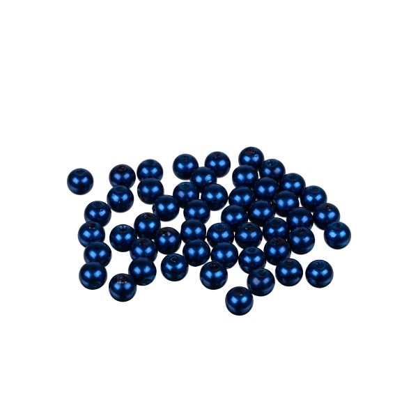 Бусины пластик ⌀8 мм, 50±2 шт, №59 т.васильковый, Zlatka PB-2