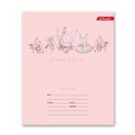 Тетрадь ученическая школьная, выборочные блестки, A5+ 18 л. на скобе, 20 шт, клетка, 000364 Лебёдушки, Светоч 18ТСКд5_5_3_1