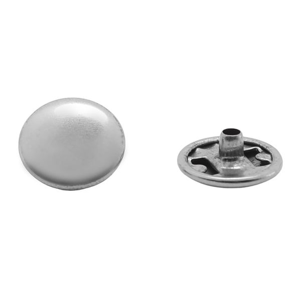 Кнопка Альфа (S-образная) ⌀10.0 мм, ≈144 шт, СТАЛЬ, никель, ВТ-2, NEW STAR