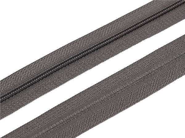 Молния рулонная витая (спираль) Т3 (3 мм), УСИЛЕННАЯ, НА БОБИНЕ, S-306 серый (цв.SBS) / 200 метров