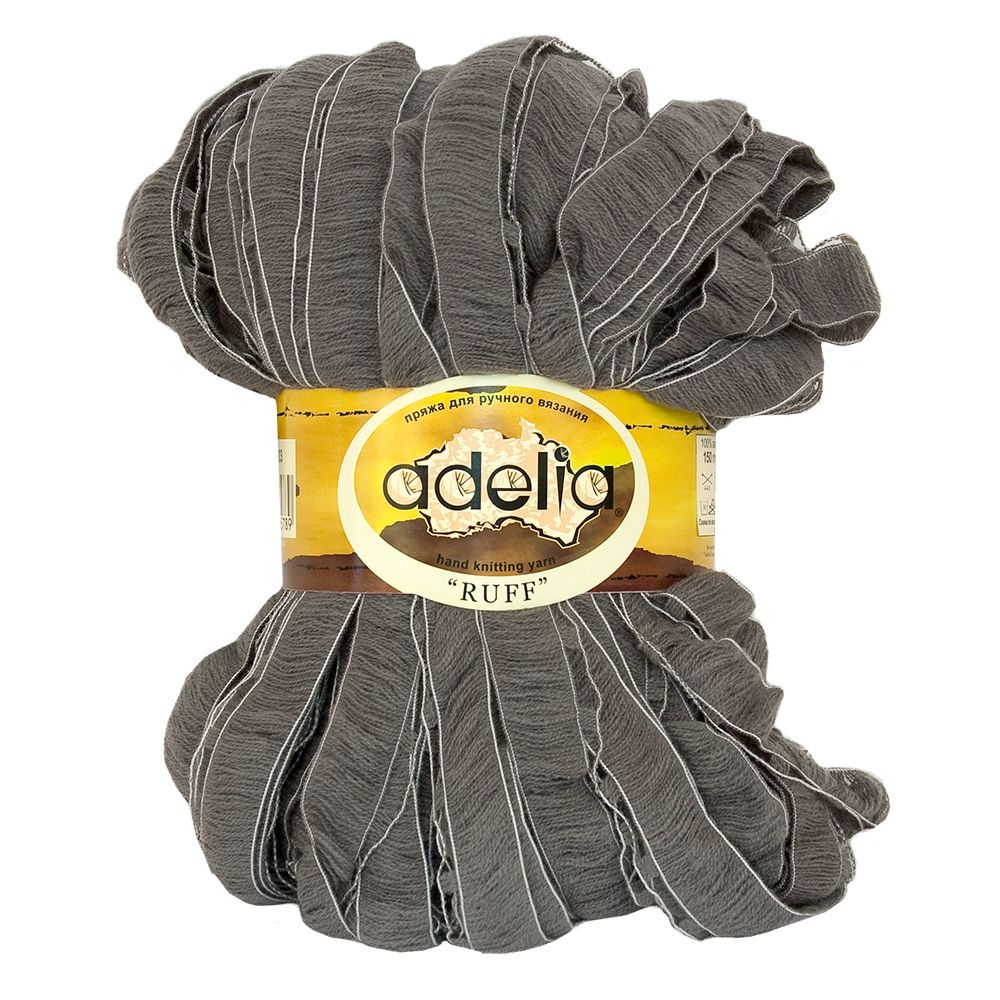 Пряжа Adelia Ruff / уп.2 мот. по 150г, 60м, 03 серый