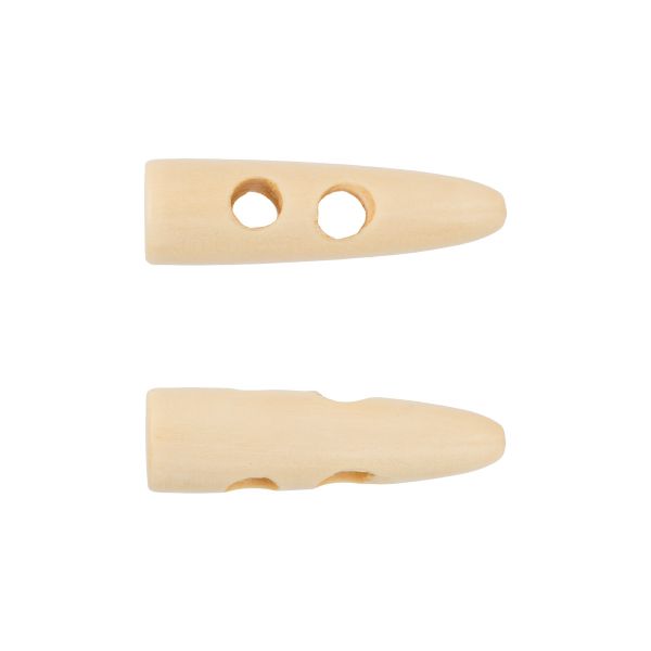 Пуговицы 2 прокола 40 мм, 24 шт, дерево, №277 бежевый, Blitz DRN 0109