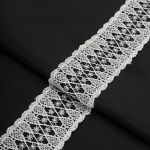 Кружево гипюр (плетёное) 50 мм / 13.7 метров, белый, 3AR1425