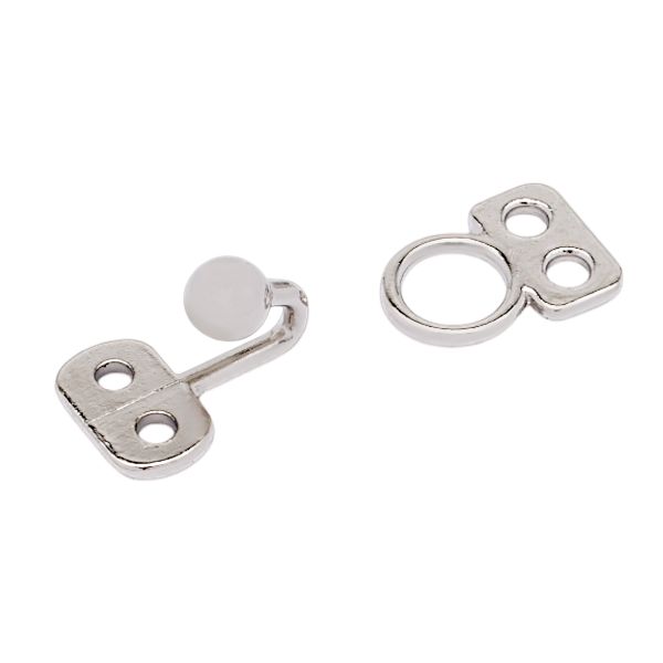 Крючки пришивные декоративные 17х6 мм, nickel, 10 шт