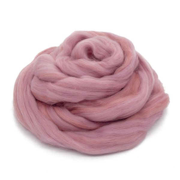 Шерсть для валяния Троицкая п/тонкая 1х100 г (до 29 мкр), 21 брусника