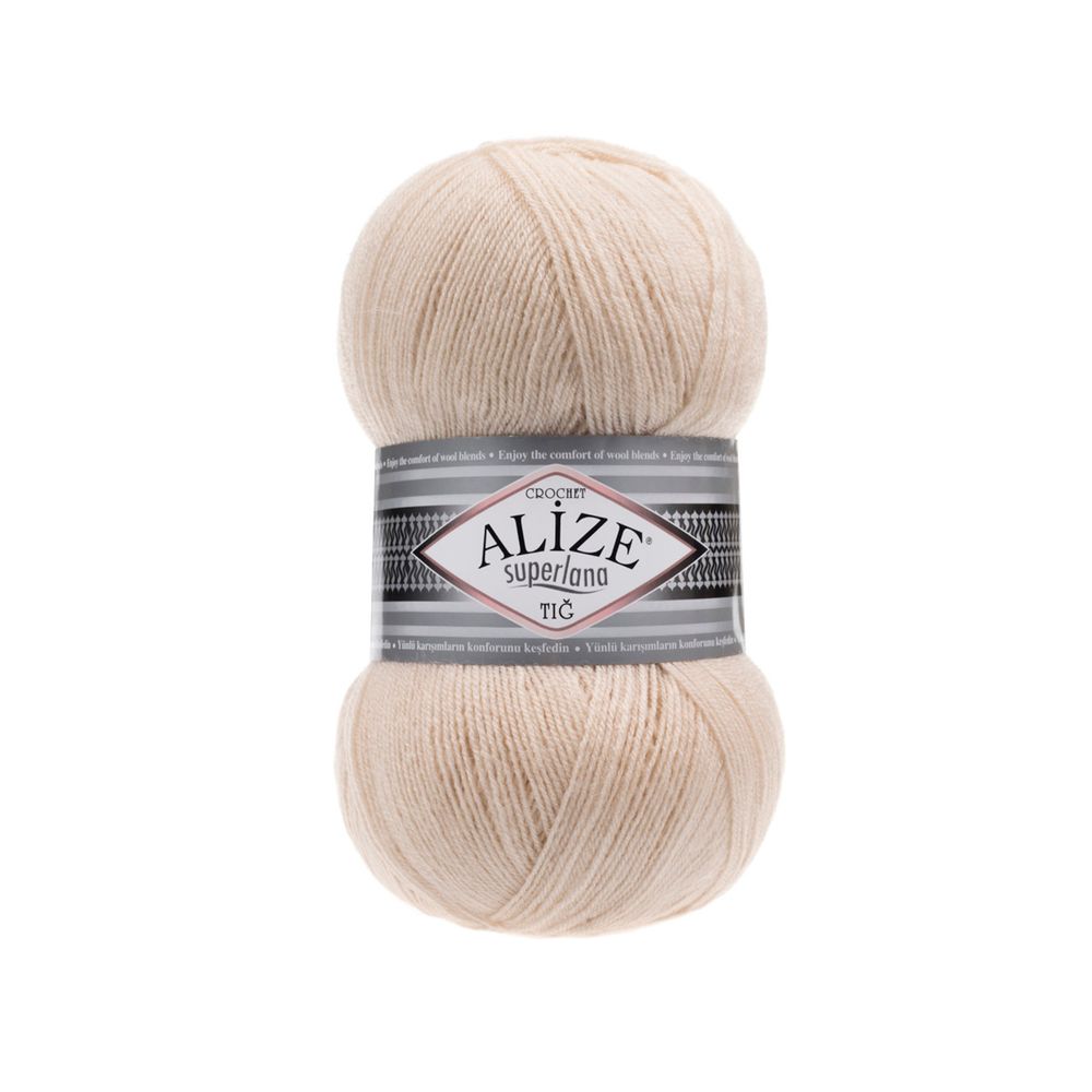 Пряжа Alize (Ализе) Superlana TIG / уп.5 мот. по 100 г, 570м, 310 шампань