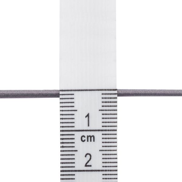 Резинка шляпная (шнур эластичный) ⌀2.0 мм / 30 метров, св.серый