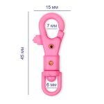 Карабин пластик 14 мм, 10 шт, №11 розовый, Gamma GHB004