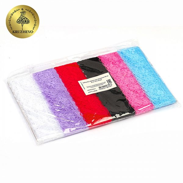 Набор кружева для рукоделия 40 мм, №5 (6 шт по 2 метра)