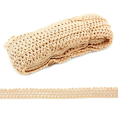 Тесьма отделочная вязаная 16 мм, 10 м, бежевый